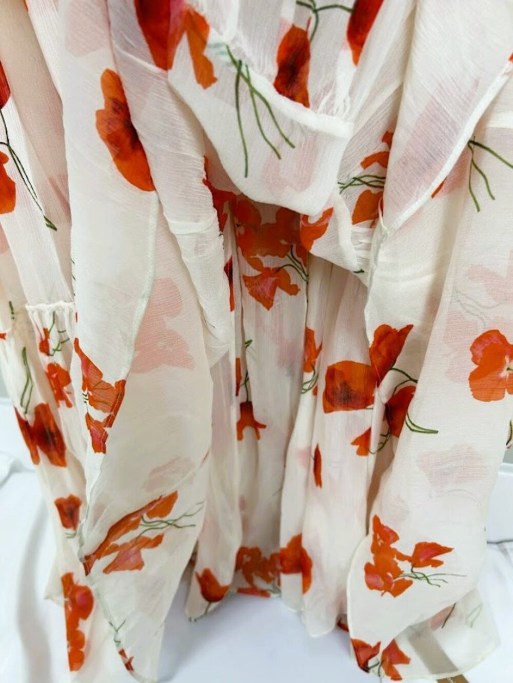 NWT Reformation The Collection Silk Cambridge Dress in Doyle - Size M - Picture 7 of 12